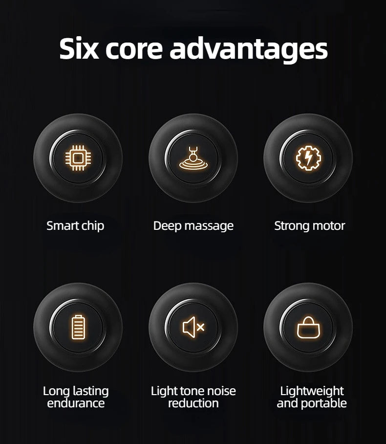 Pistolet de Massage Portable ; NOIR